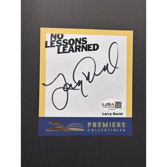 SIGNED Larry David Lessons Learned Making of Curb Your Enthusiasm Book JSA COA - Picture 5 of 12